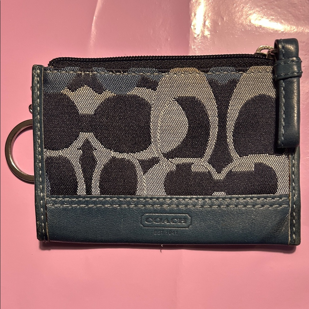 Coach Vintage Navy and Gray Wallet & Card Holder Set EUC - Picture 4 of 15